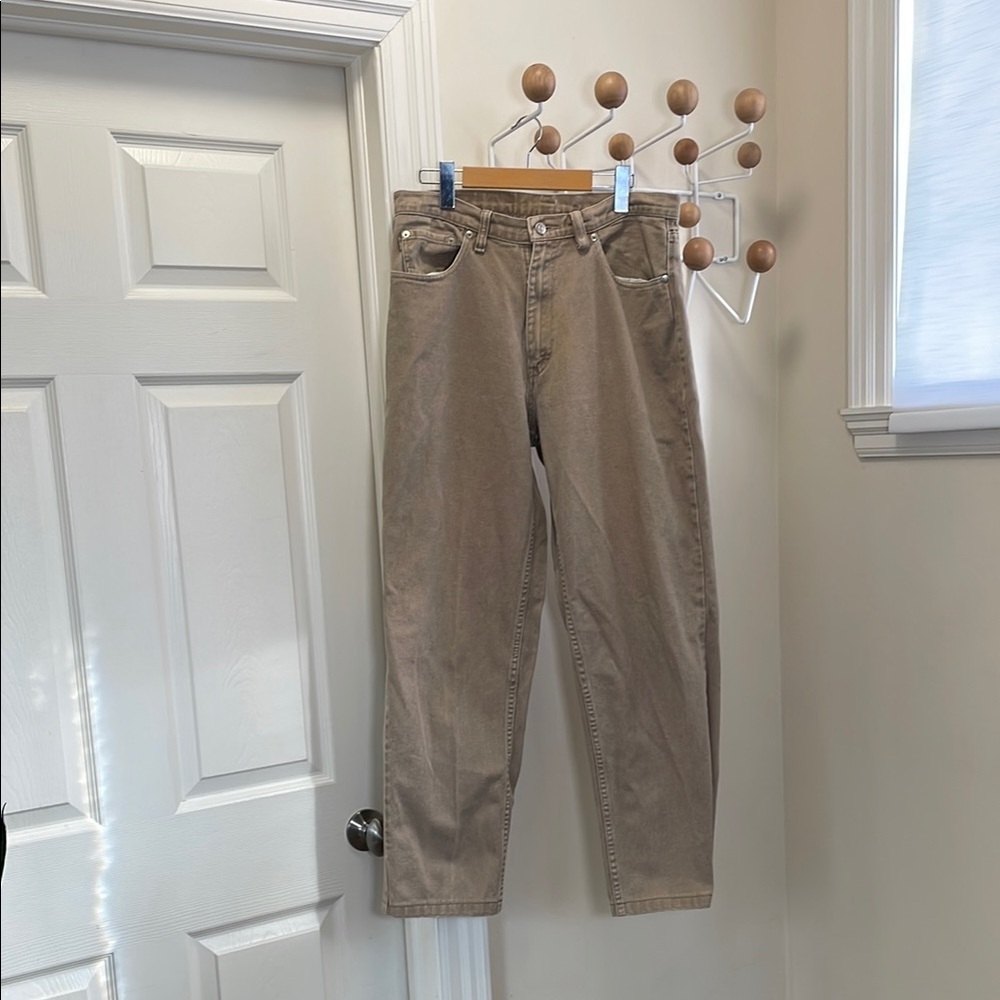 Ralph Lauren - Vintage Classic Wide Legged Straight Denim Jeans - Khaki 32x32